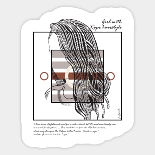 Girl with Rope hairstyle version 9 Sticker